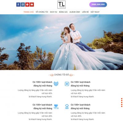 Mẫu website studio ảnh cưới 05