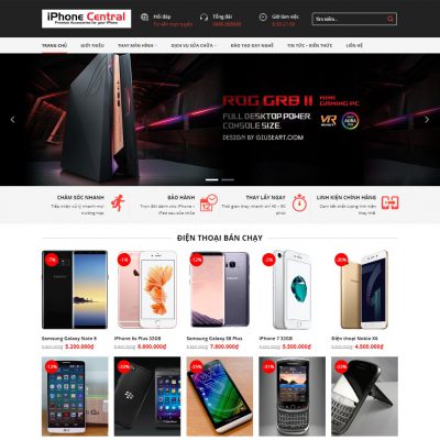 Mẫu website dịch vụ sửa điện thoại 02