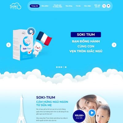 Mẫu website landing page sữa tươi