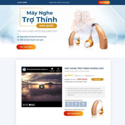 Mẫu landing page máy nghe trợ thính