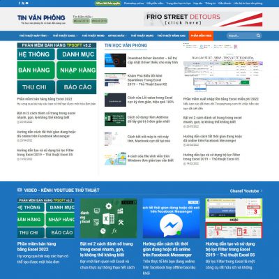 Mẫu website tin tức - thủ thuật tin học