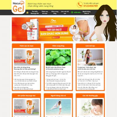 Mẫu website tin tức mỹ phẩm affiliate