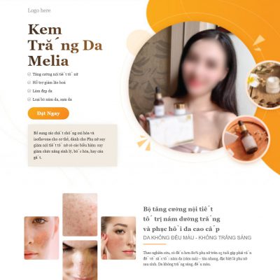 Mẫu landing page trị nám