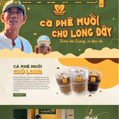 Mẫu website cà phê muối - Phù hợp bán cà phê, đồ ăn vặt