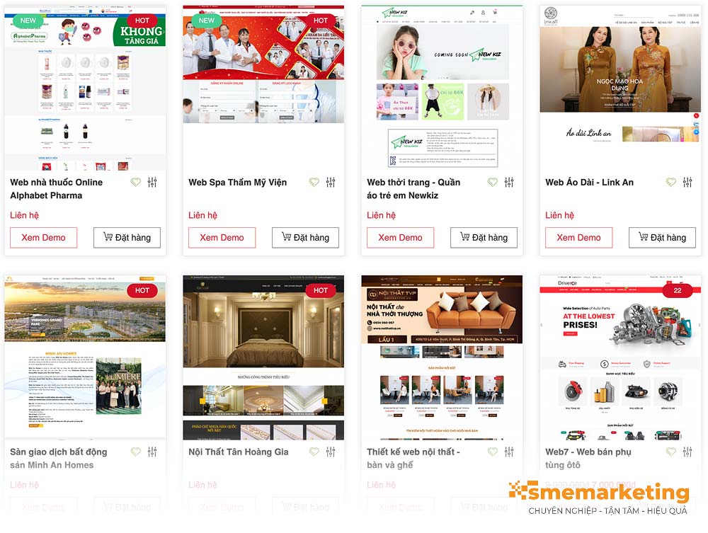 Mẫu trang web bán hàng tại công ty thiết kế web Gò Vấp TLPTECH