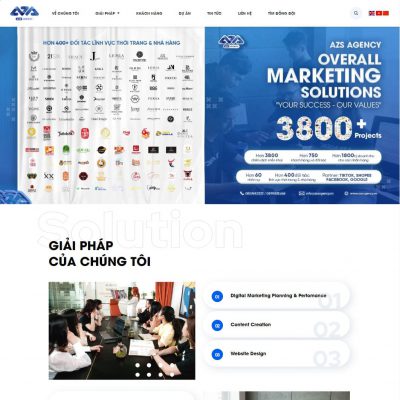 Mẫu website công ty marketing, agency digital, thiết kế web