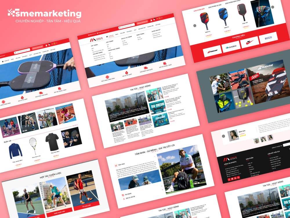 Dự án thiết kế website chuyên nghiệp mảng thể thao của Pima Digital