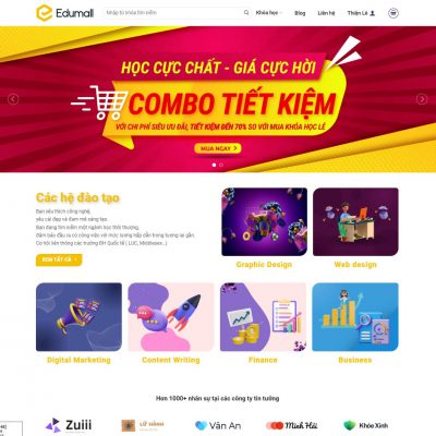 Mẫu website bán khóa học online - Quản lý khóa học ngay trên web