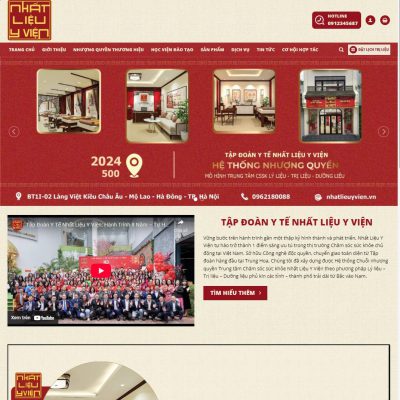 Mẫu website y viện , phòng khám chữa bệnh y học cổ truyền