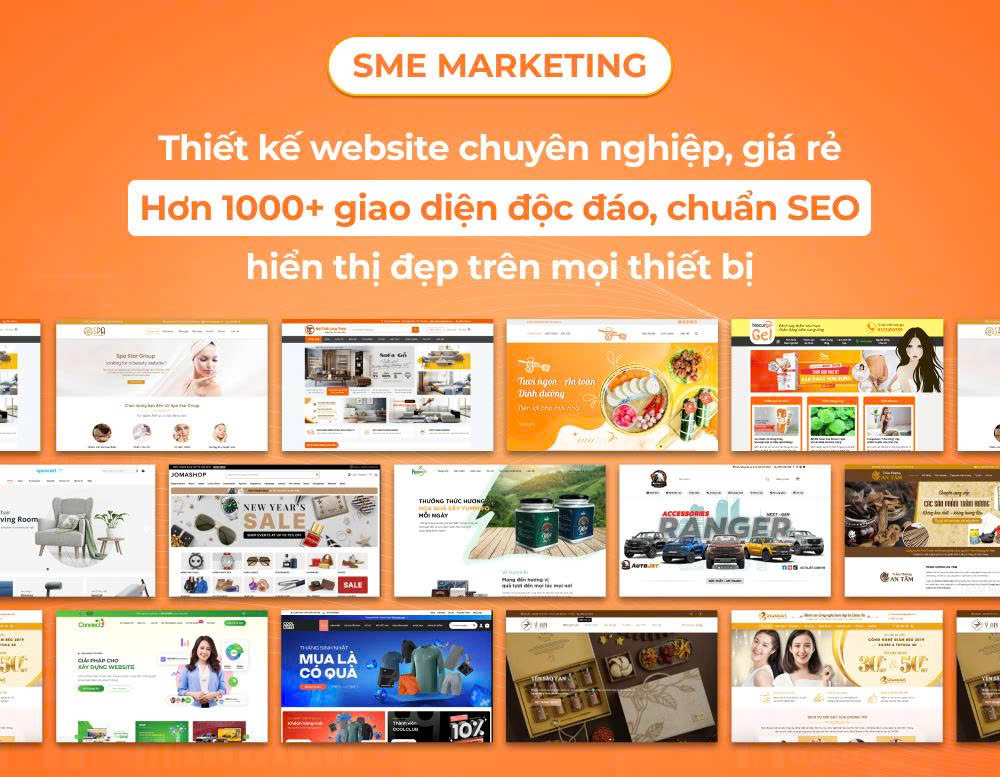 Thư viện hơn 1000 mẫu giao diện website độc quyền tại SME Marketing
