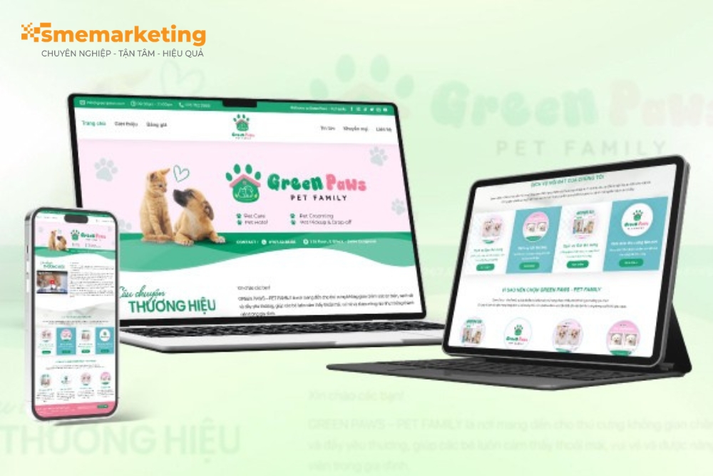 Green Paws - Dịch vụ chăm sóc thú cưng chuyên nghiệp