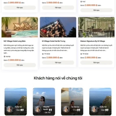 Mẫu website du lịch 28 – Đặt phòng khách sạn